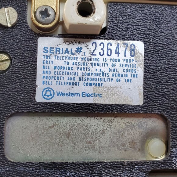 VTG Western Electric DECO-TEL Rotary Telephone Hollywood Regency Model 236478 - Picture 5 of 16